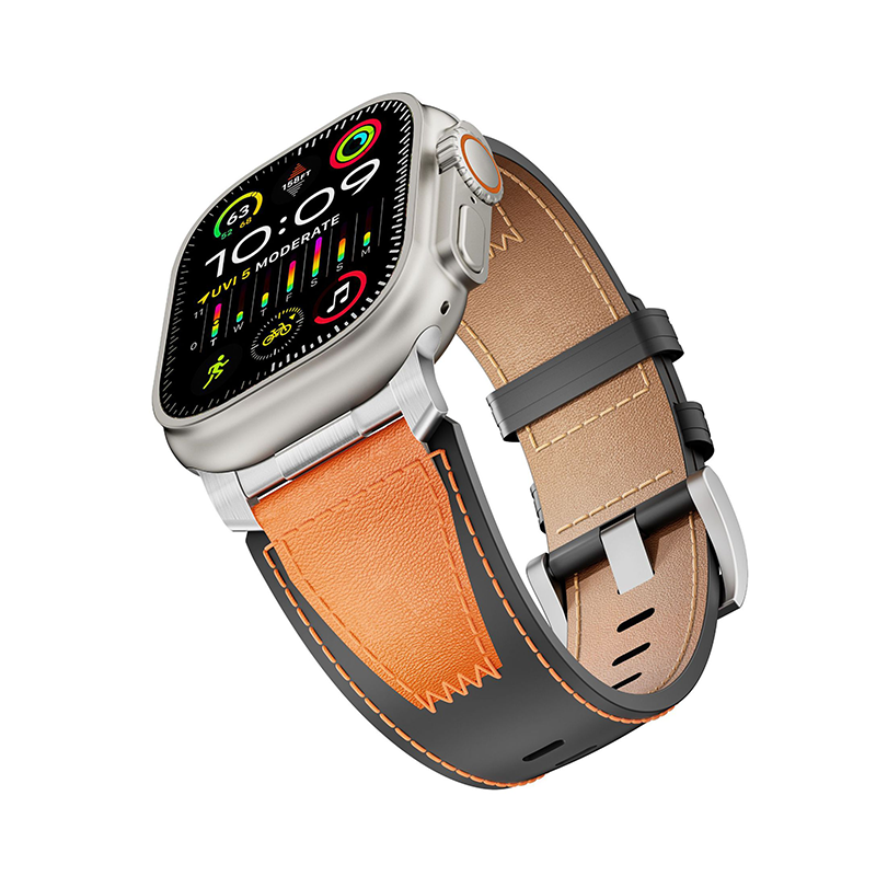 [2 colors available] Dual-tone modern leather band [Apple Watch]