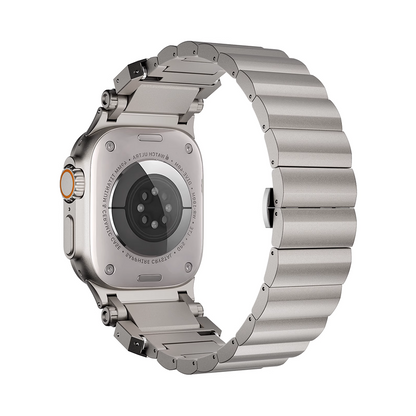 【無骨かつ上質】ハンマーテクスチャチタンバンド【アップルウォッチ】