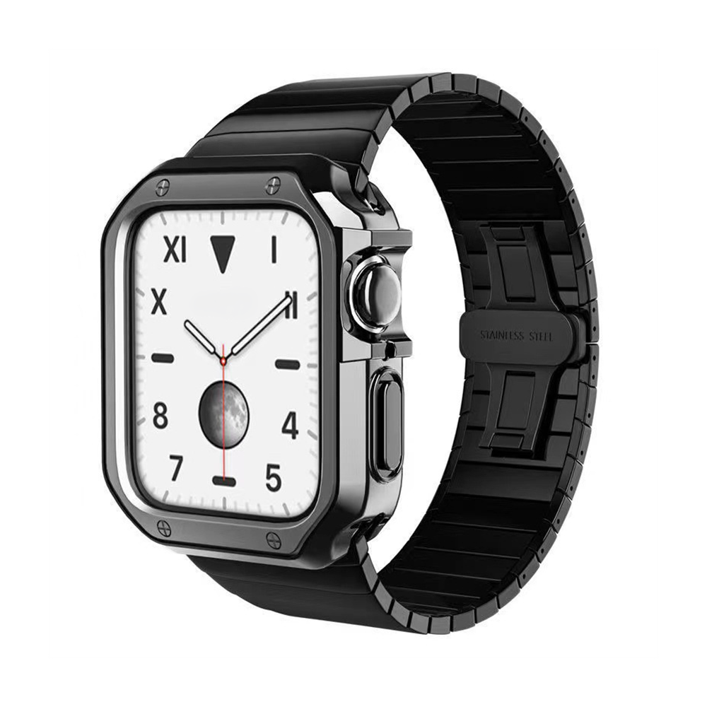 [3 colors available] Stainless steel band with case [Apple Watch]
