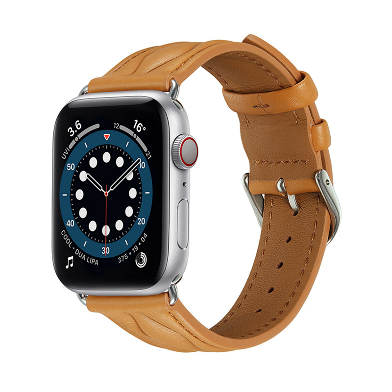 【秋の装いに】ウィーブステッチレザーバンド【アップルウォッチ】