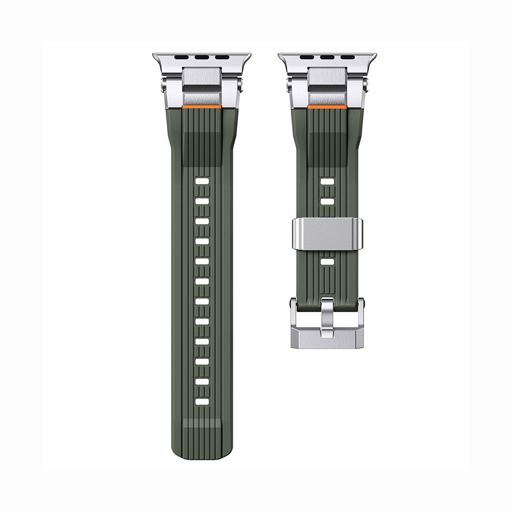 【金属パーツが映える】ラギッドメタルTPUバンド【アップルウォッチ】