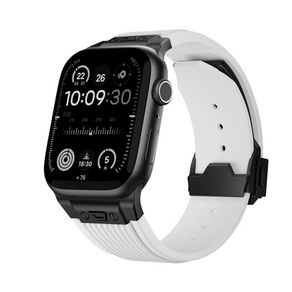 【目玉商品】メタルアクセントシリコンバンド【アップルウォッチ】