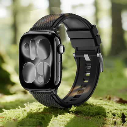 【色褪せしにくい】スポーツフレックスラバーバンド【アップルウォッチ】