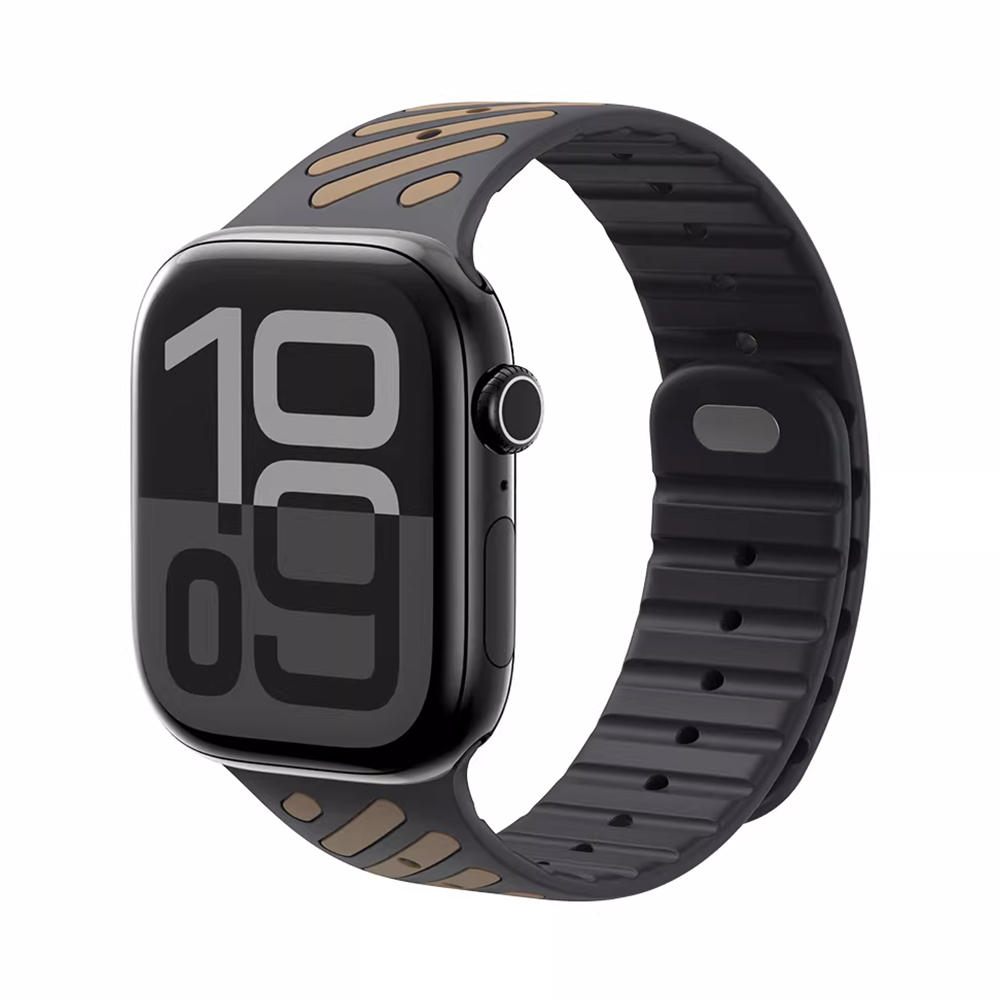 【強力マグネット】バイカラーフィットラバーバンド【アップルウォッチ】