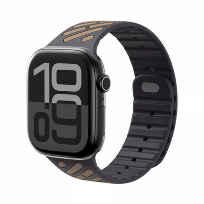 【強力マグネット】バイカラーフィットラバーバンド【アップルウォッチ】