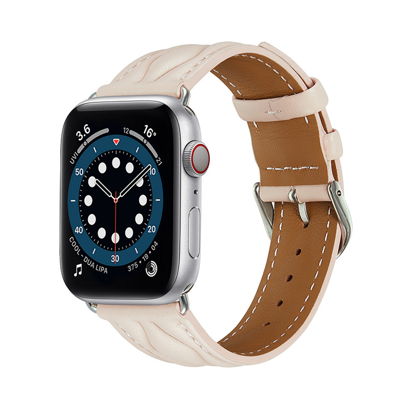 【秋の装いに】ウィーブステッチレザーバンド【アップルウォッチ】