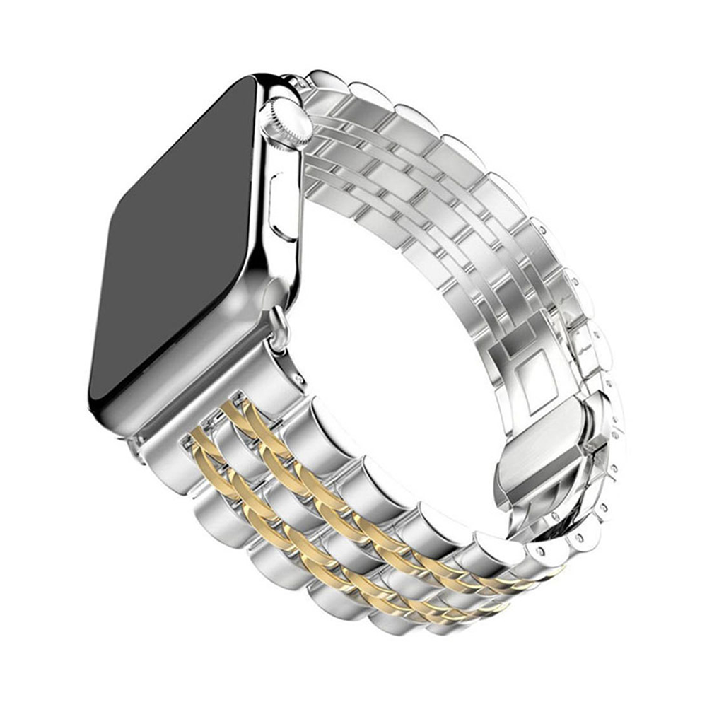 【高級感を纏う】ツインラインステンレスバンド【アップルウォッチ】