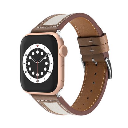 【大人の配色】キャンバスレザーミックスバンド【アップルウォッチ】