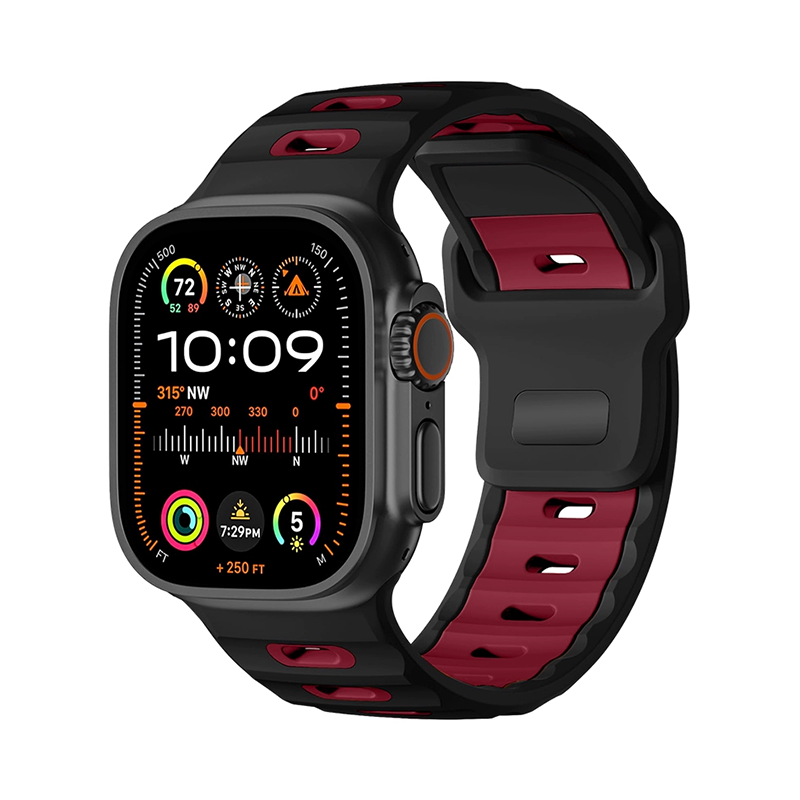 【13色バイカラー】スポーツフィットシリコンバンド【アップルウォッチ】