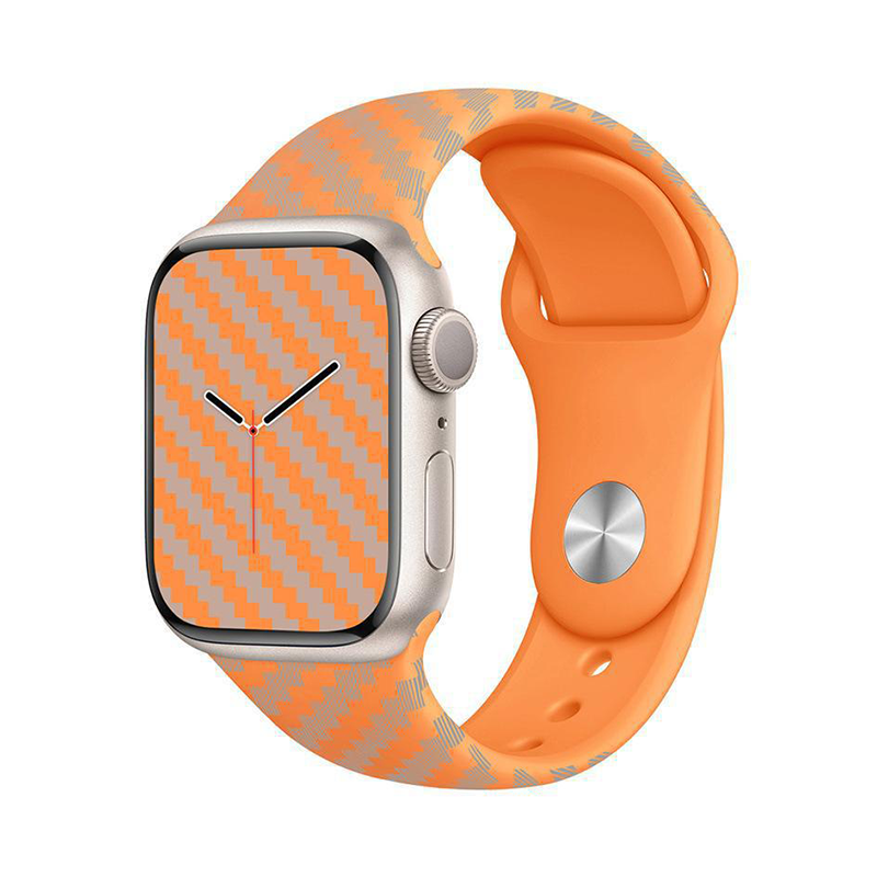 【上質スポーティー】カーボンパターンシリコンバンド【アップルウォッチ】