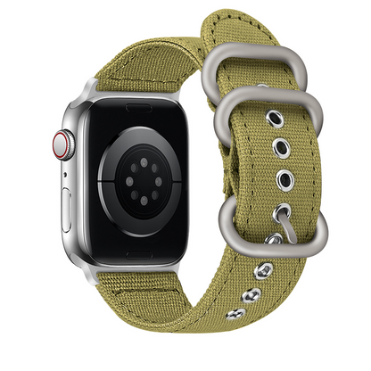 【デニム風素材】トリプルリングキャンバスバンド【アップルウォッチ】