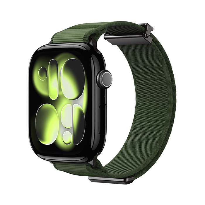 【無段階フィット】マグクロージャーナイロンバンド【アップルウォッチ】