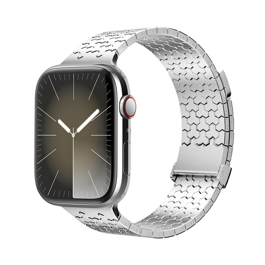 【近未来スタイル】ハニカムメタルマグネットバンド【アップルウォッチ】