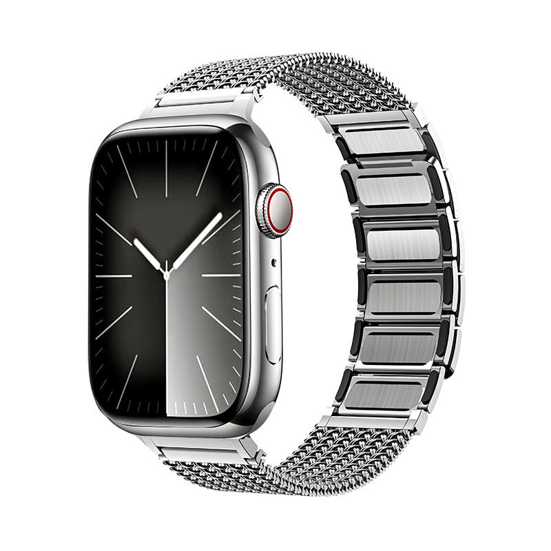 Apple Watch メタルケース カバー ステンレスバンド ゴールド MG - 時計