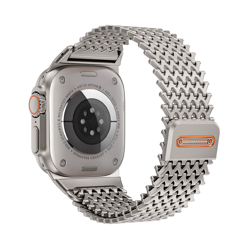 【粗めメッシュ】ジャグドメタルマグネットバンド【アップルウォッチ】