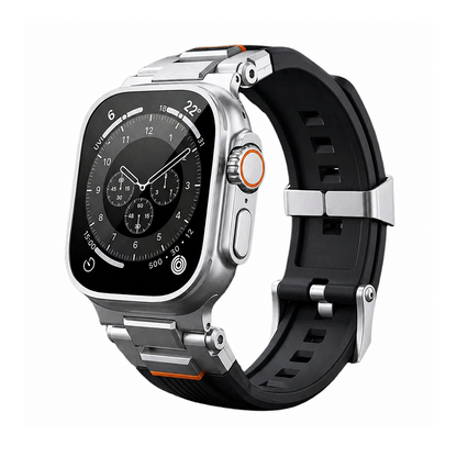 【金属パーツが映える】ラギッドメタルTPUバンド【アップルウォッチ】