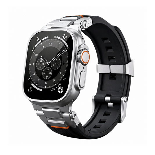 【金属パーツが映える】ラギッドメタルTPUバンド【アップルウォッチ】