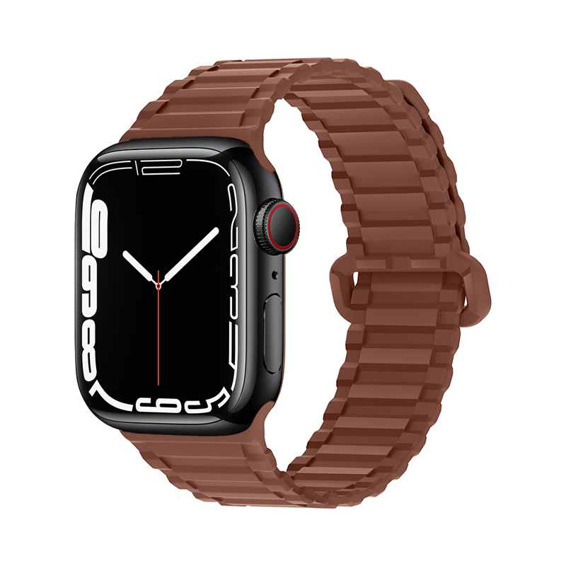 Lightweight and magnetic, magnetic ridge silicone band for Apple Watch