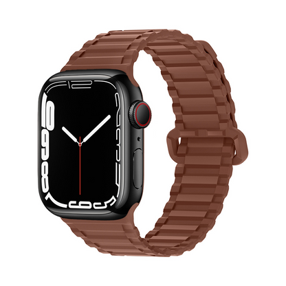 【軽量×磁力】マグネットリッジシリコンバンド【アップルウォッチ】