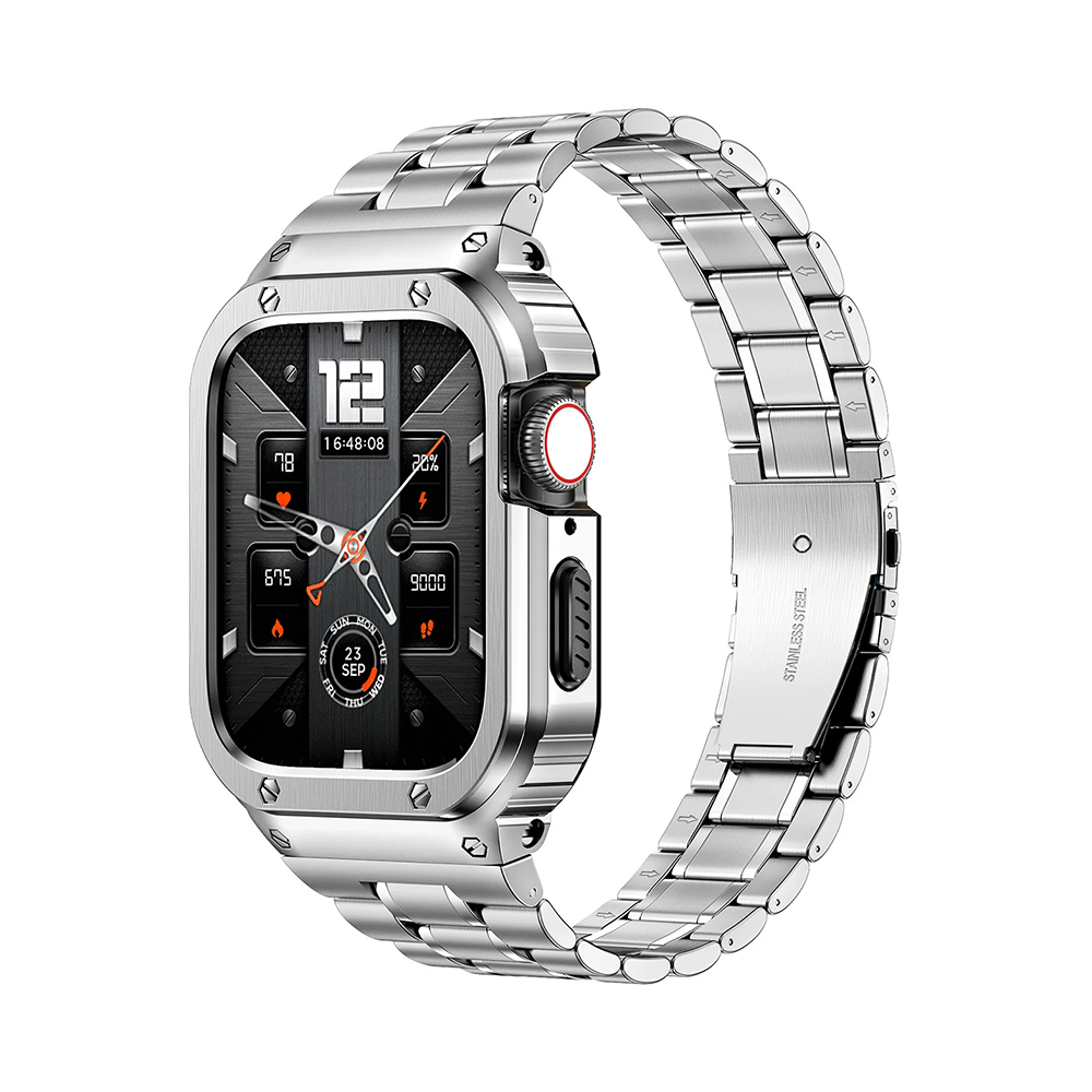 【全5色】タフステンレスケース一体型バンド【アップルウォッチ】