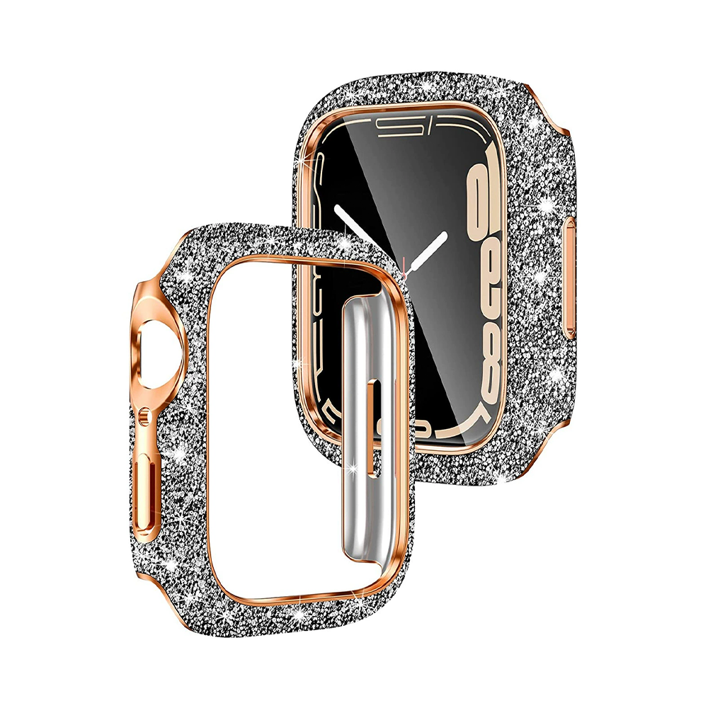 【輝くアクセ感】スパークルフレームケース【アップルウォッチ】