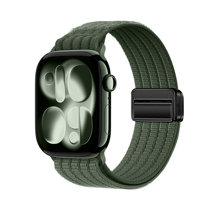 リブナイロン Apple Watchバンド ダークグリーン