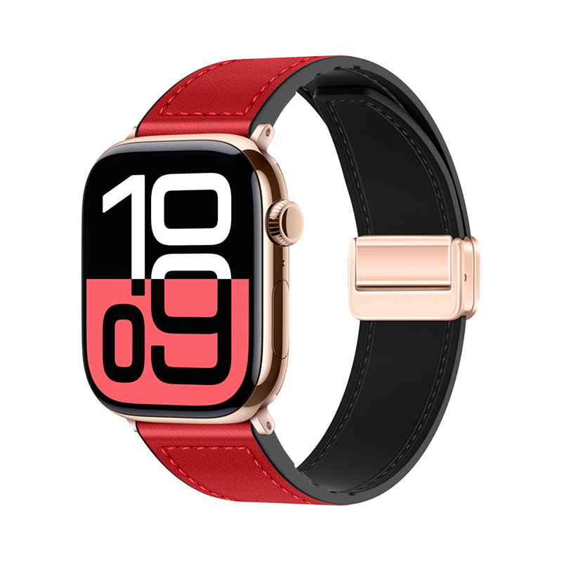 【全40色】シリコンレザーマグネットバンド【アップルウォッチ】