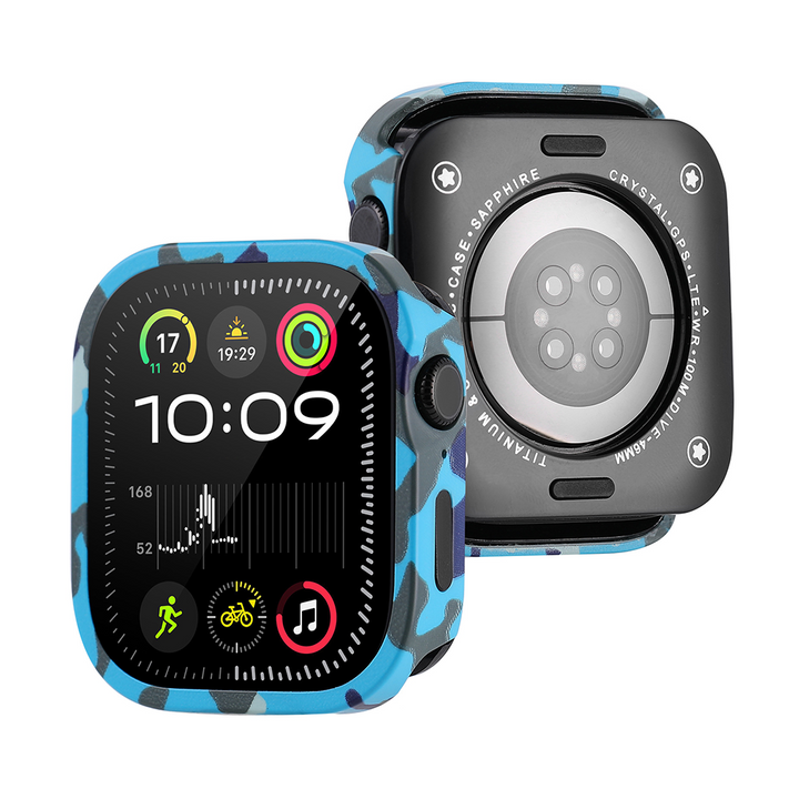 [Double-sided protection with glass] Full-coverage pattern case [Apple Watch]