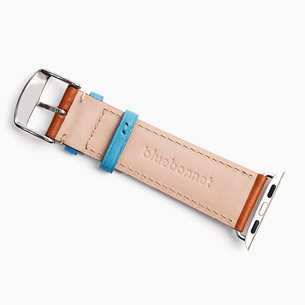 【高級フランス革】フレンチタンレザーバンド【Bluebonnet】