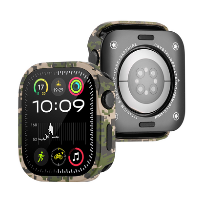 【ガラス付き両面保護】フルカバーパターンケース【アップルウォッチ】