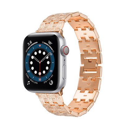 [4 colors available] Basketweave metal band [Apple Watch]