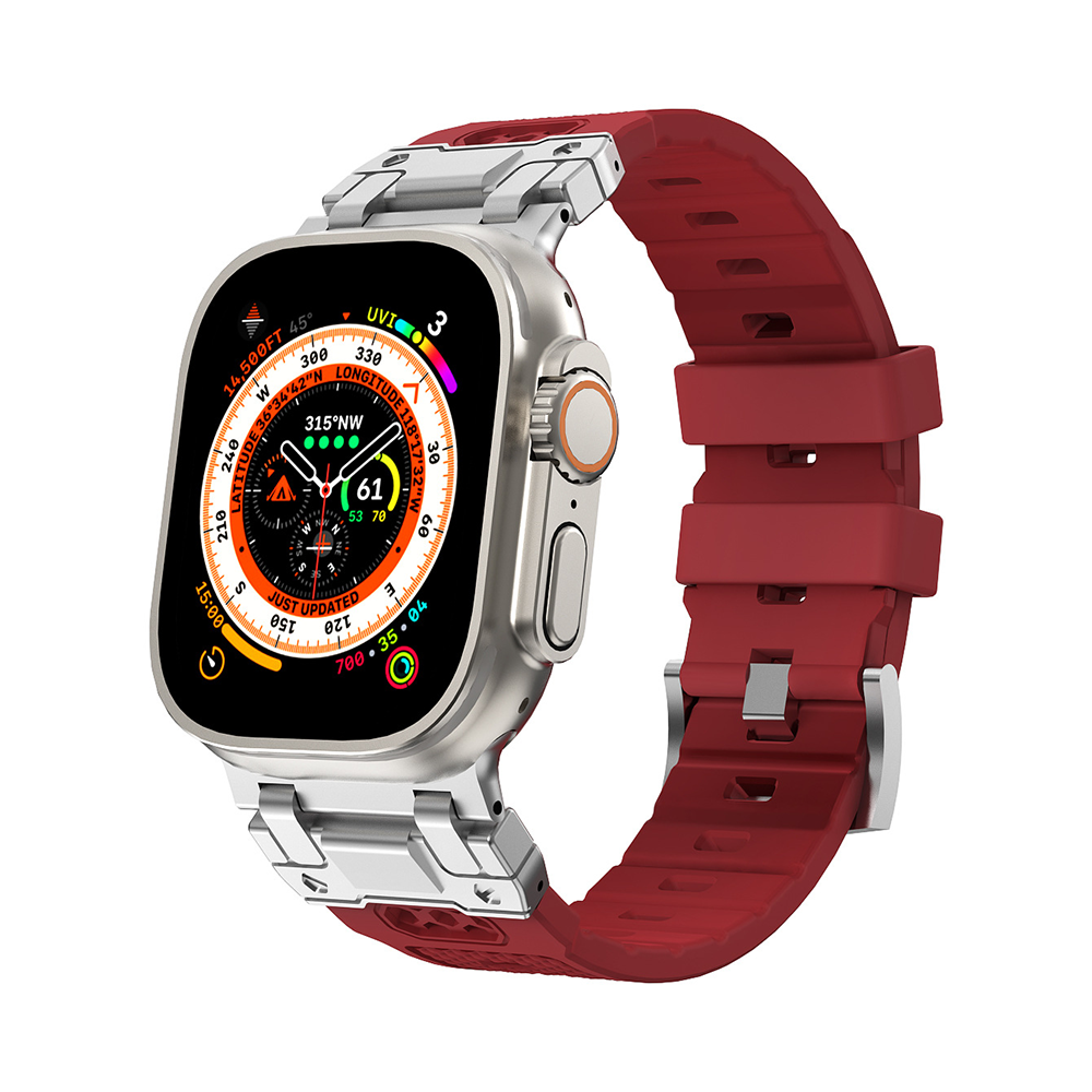 【男前デザイン】メカニカルタフシリコンバンド【アップルウォッチ】