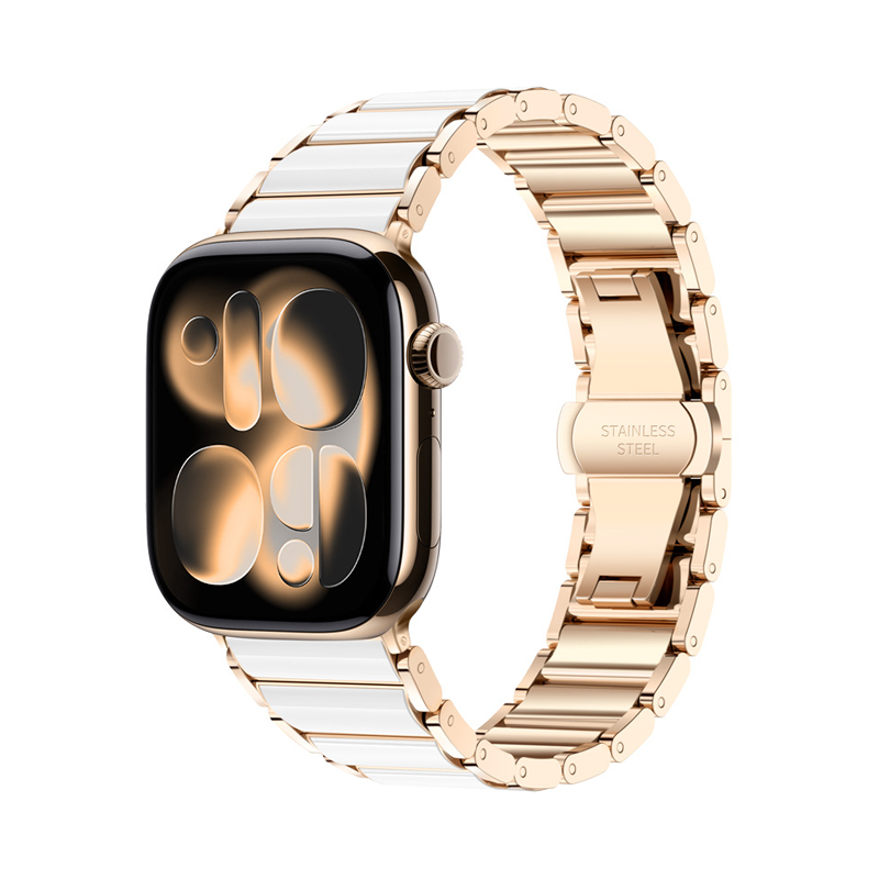 【上品な艶感】セラミック調エレガントバンド【アップルウォッチ】