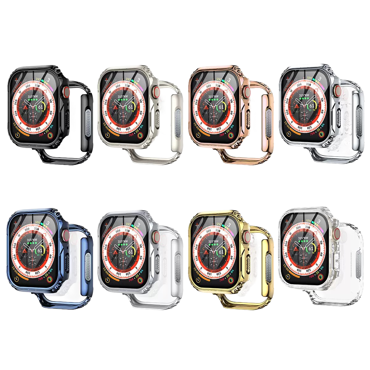 【フィルム付タイプ】コーナーエッジプロテクトケース【アップルウォッチ】