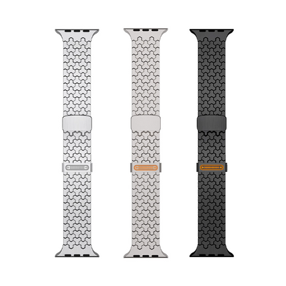 【近未来スタイル】ハニカムメタルマグネットバンド【アップルウォッチ】