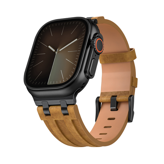 【男前レザー】デュアルラインレザーバンド【アップルウォッチ】