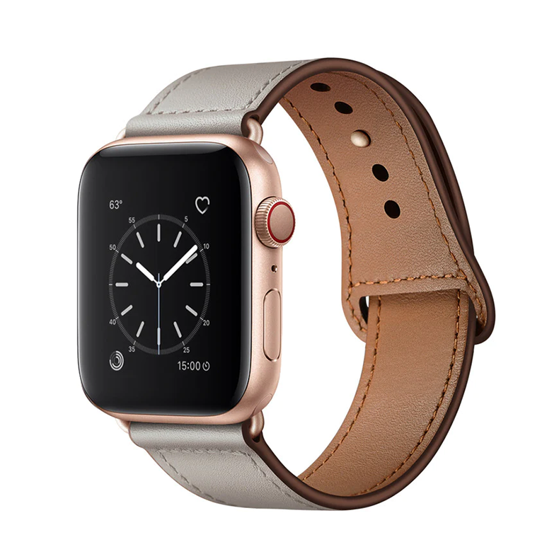 [9 colors available] Reverse buckle leather band [Apple Watch]