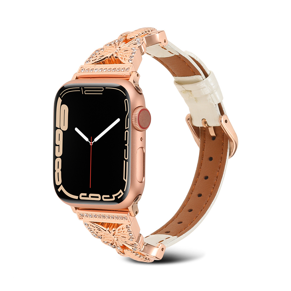 【可憐な蝶々】バタフライスリムレザーバンド【アップルウォッチ】