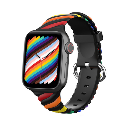 [10 colors available] 2-color twisted silicone band [Apple Watch]