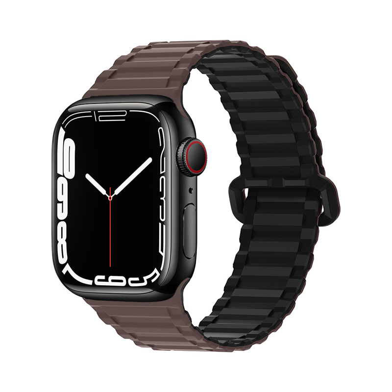 【軽量×磁力】マグネットリッジシリコンバンド【アップルウォッチ】