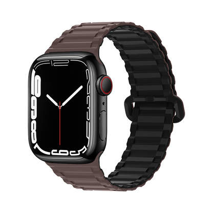 【軽量×磁力】マグネットリッジシリコンバンド【アップルウォッチ】