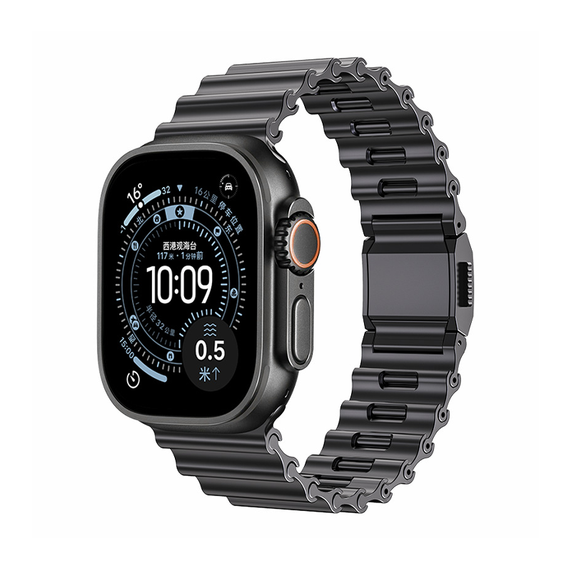 【最新デザイン】ウェーブリンクステンレスバンド【アップルウォッチ】