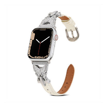 【可憐な蝶々】バタフライスリムレザーバンド【アップルウォッチ】