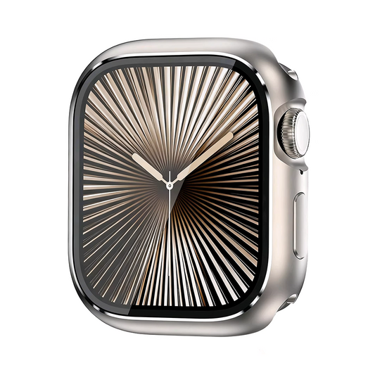 【ガラス付き両面保護】プレミアムメタルバンパーケース【アップルウォッチ】