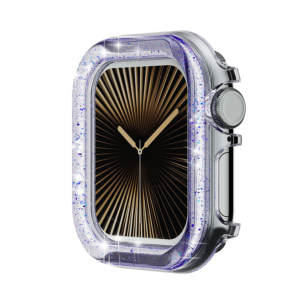 【華やかアクセ】ラメクリアカバーケース【アップルウォッチ】