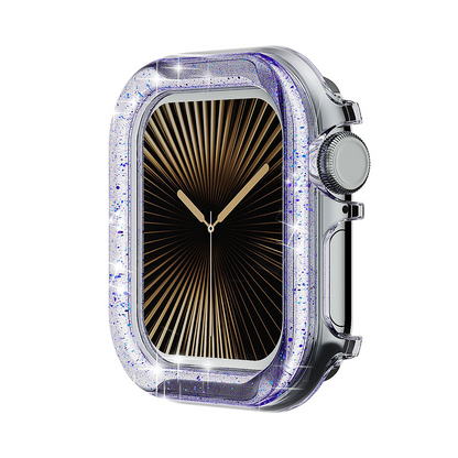 【華やかアクセ】ラメクリアカバーケース【アップルウォッチ】