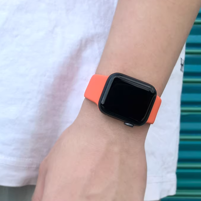 [22 colors available] Eight-ring buckle silicone band [Apple Watch]