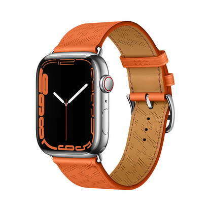 【通気性設計】メッシュパンチングレザーバンド【アップルウォッチ】