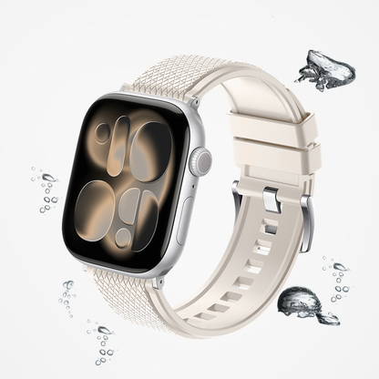 【色褪せしにくい】スポーツフレックスラバーバンド【アップルウォッチ】