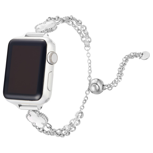 【大人可愛い】クローバーチェーンメタルバンド【アップルウォッチ】